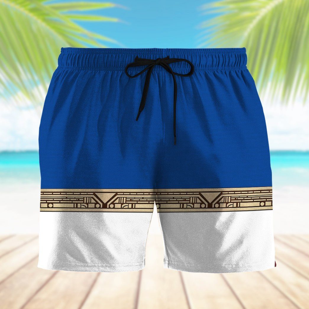 Gearhumans 3D Power Ranger Zeo Blue Shorts ZK29042111 Men Shorts 