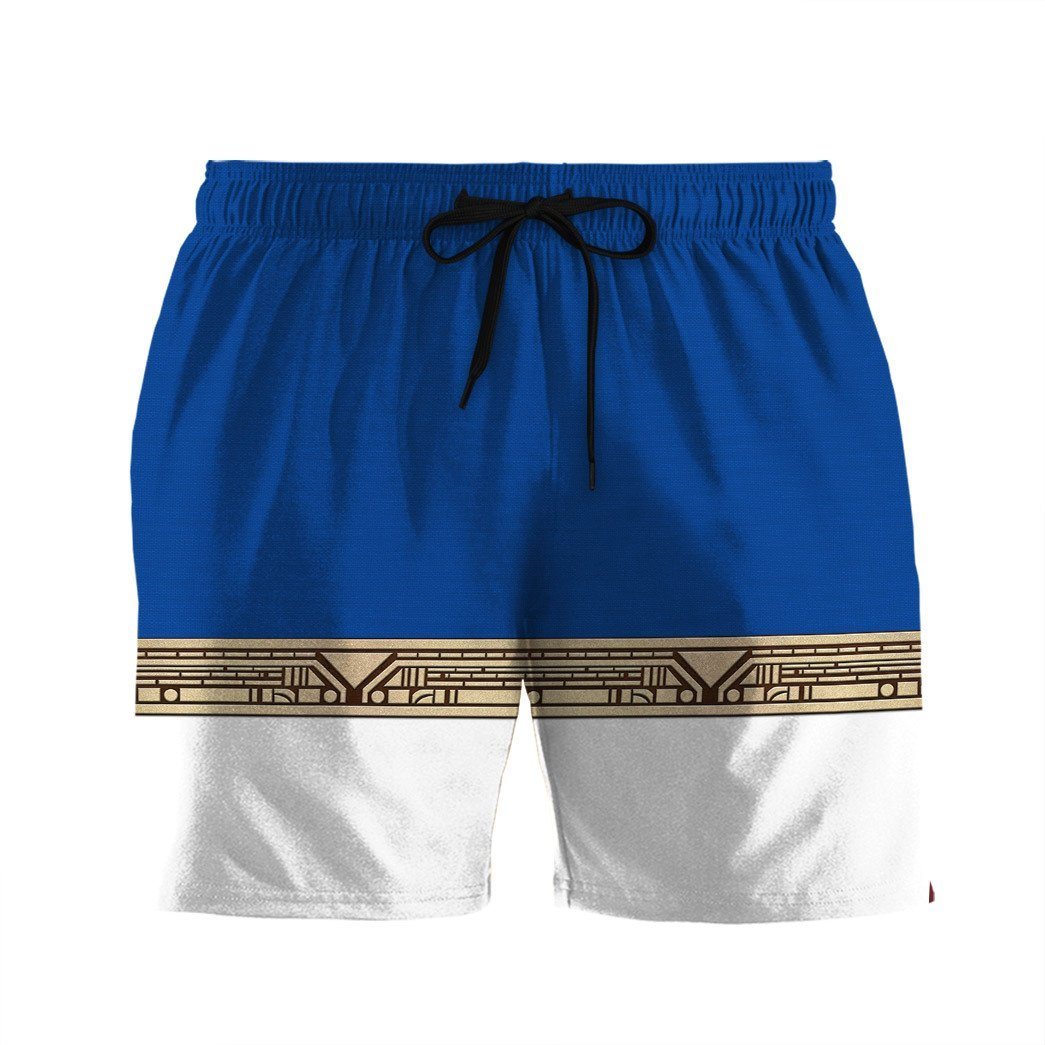 Gearhumans 3D Power Ranger Zeo Blue Shorts ZK29042111 Men Shorts S 