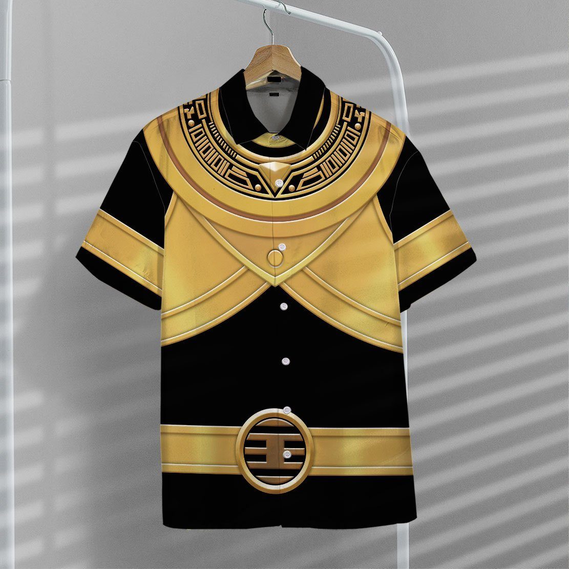 Gearhumans 3D Power Ranger Zeo Gold Hawaii Shirt ZK2904217 Hawai Shirt 