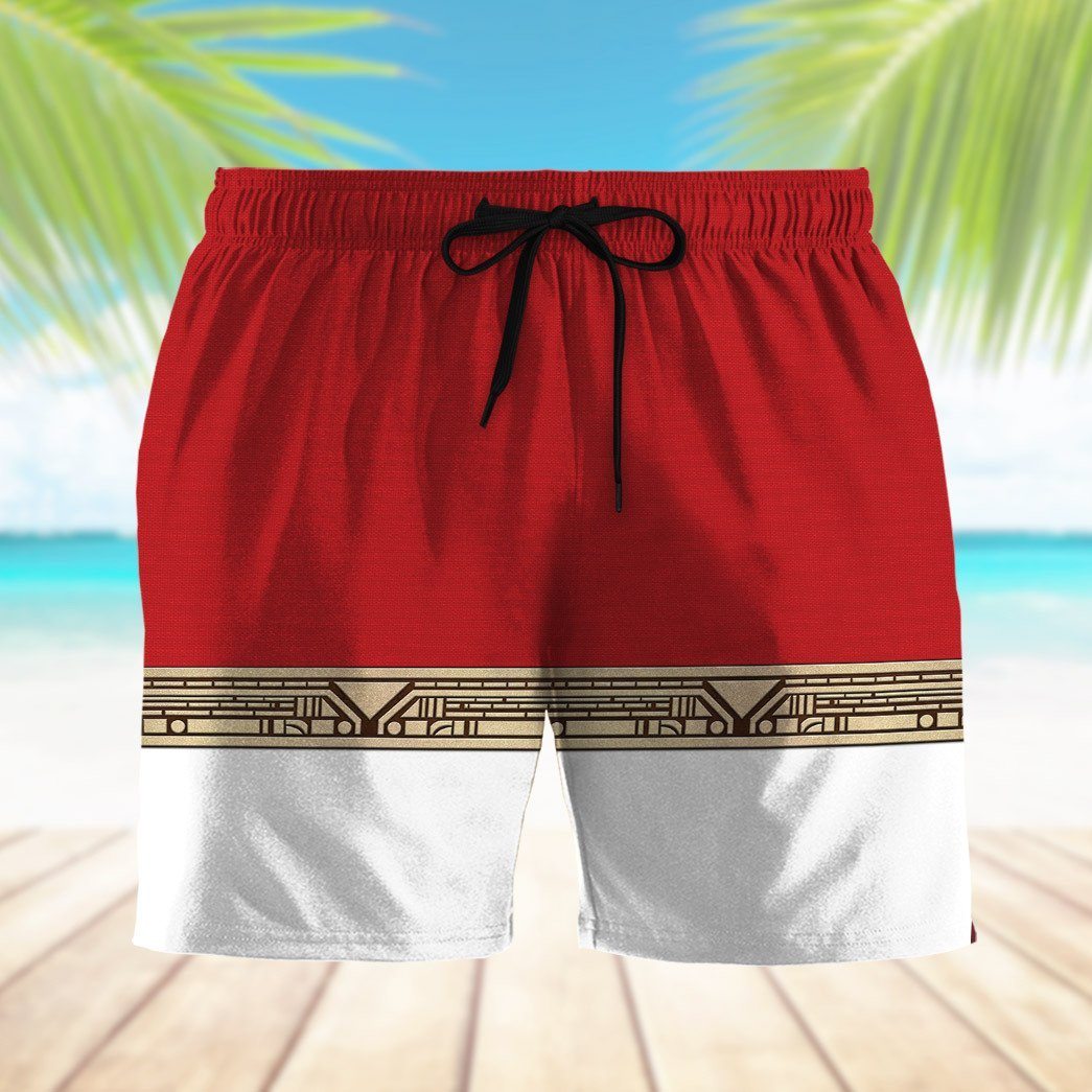 Gearhumans 3D Power Ranger Zeo Red Shorts ZK2904218 Men Shorts 