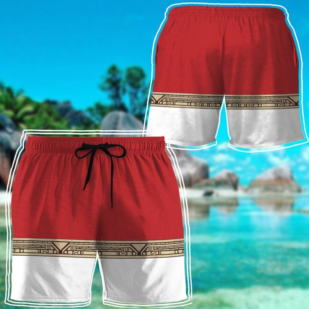 Gearhumans 3D Power Ranger Zeo Red Shorts ZK2904218 Men Shorts 