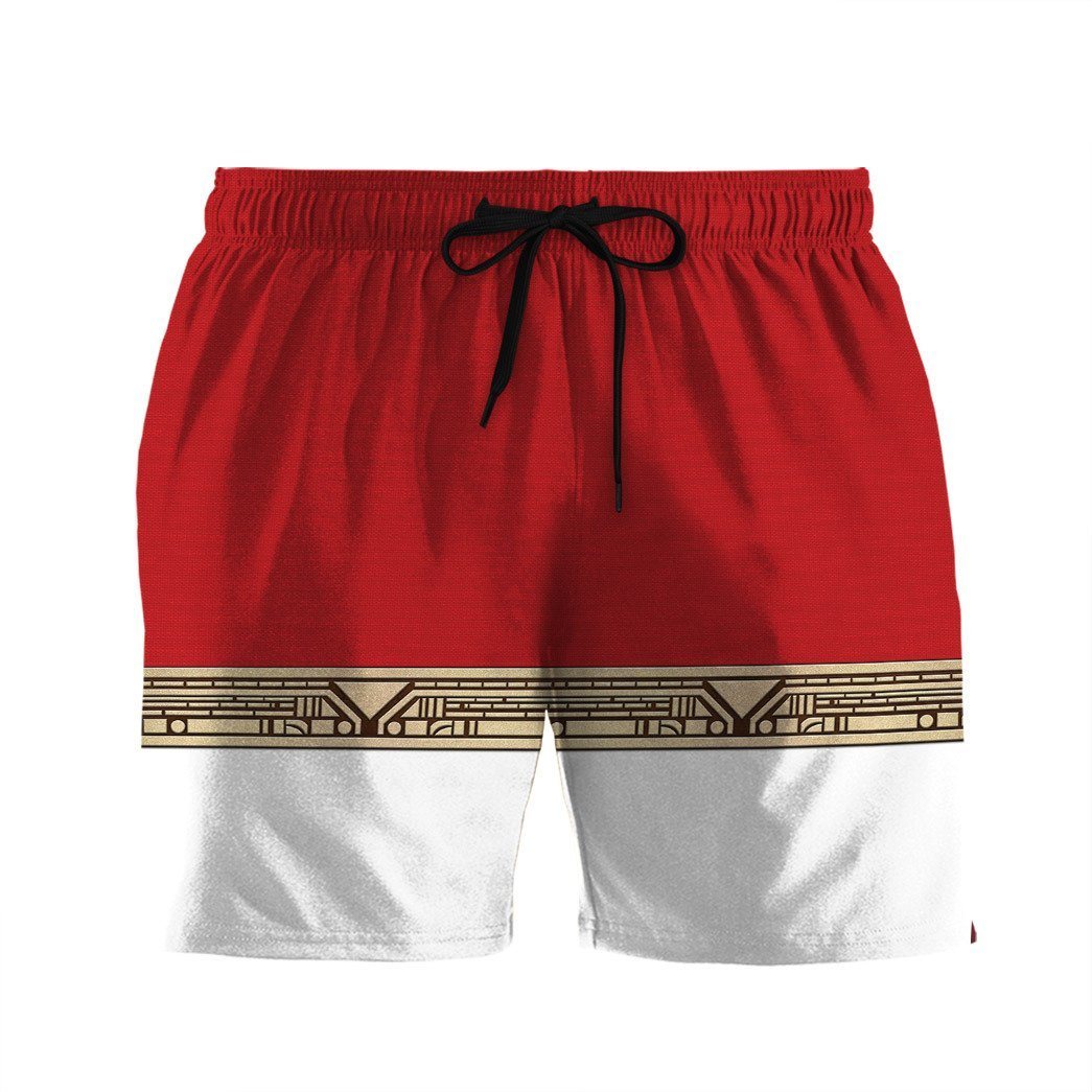 Gearhumans 3D Power Ranger Zeo Red Shorts ZK2904218 Men Shorts S 