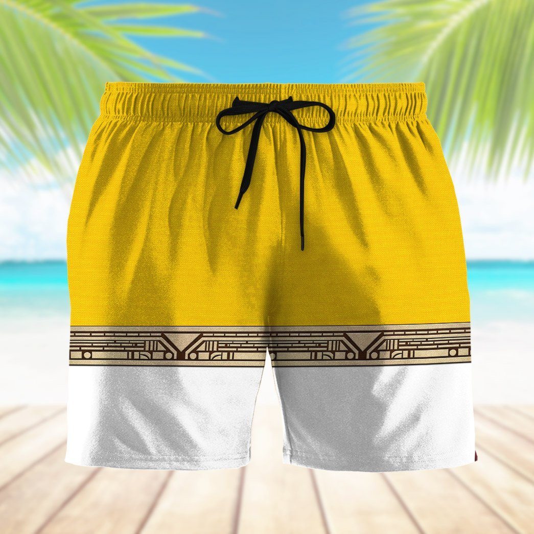 Gearhumans 3D Power Ranger Zeo Yellow Shorts ZK2904219 Men Shorts 