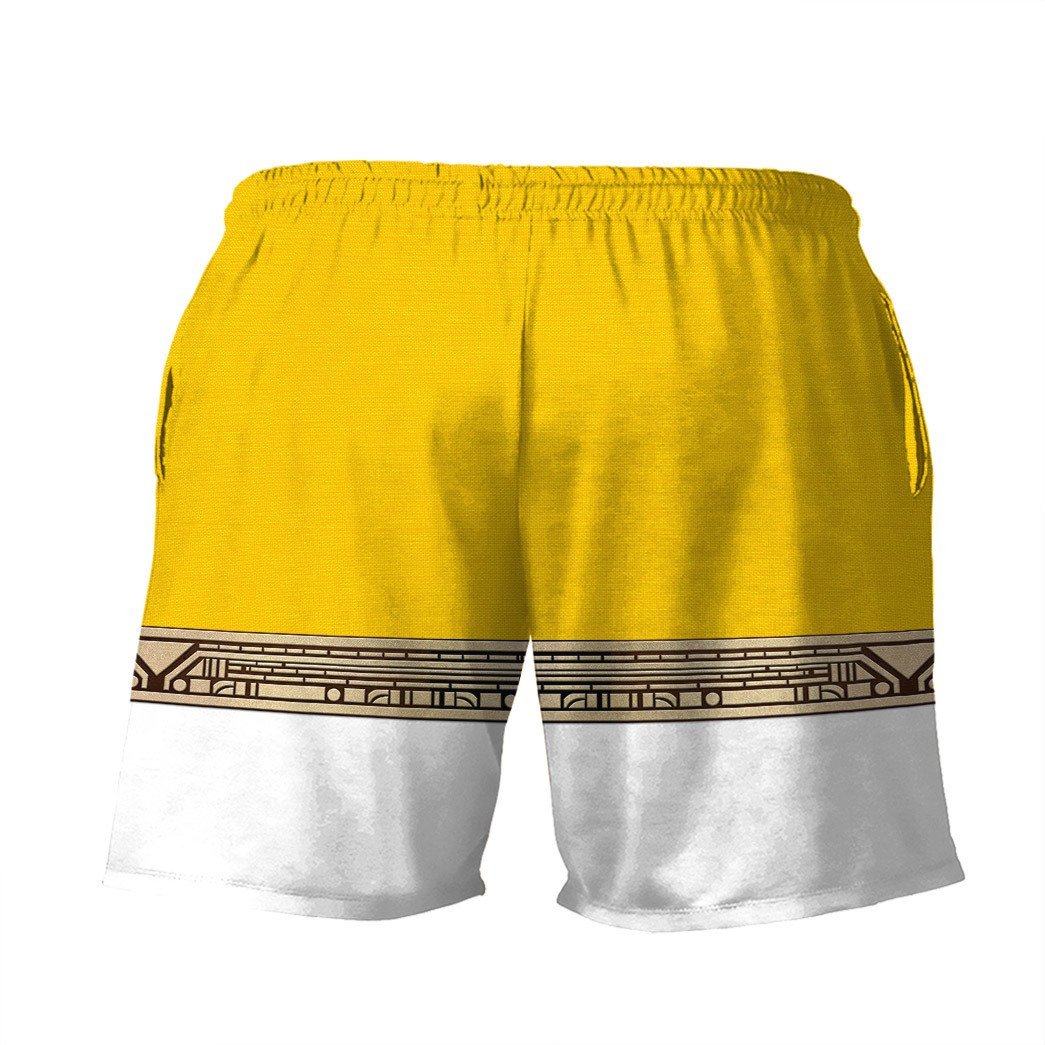 Gearhumans 3D Power Ranger Zeo Yellow Shorts ZK2904219 Men Shorts 