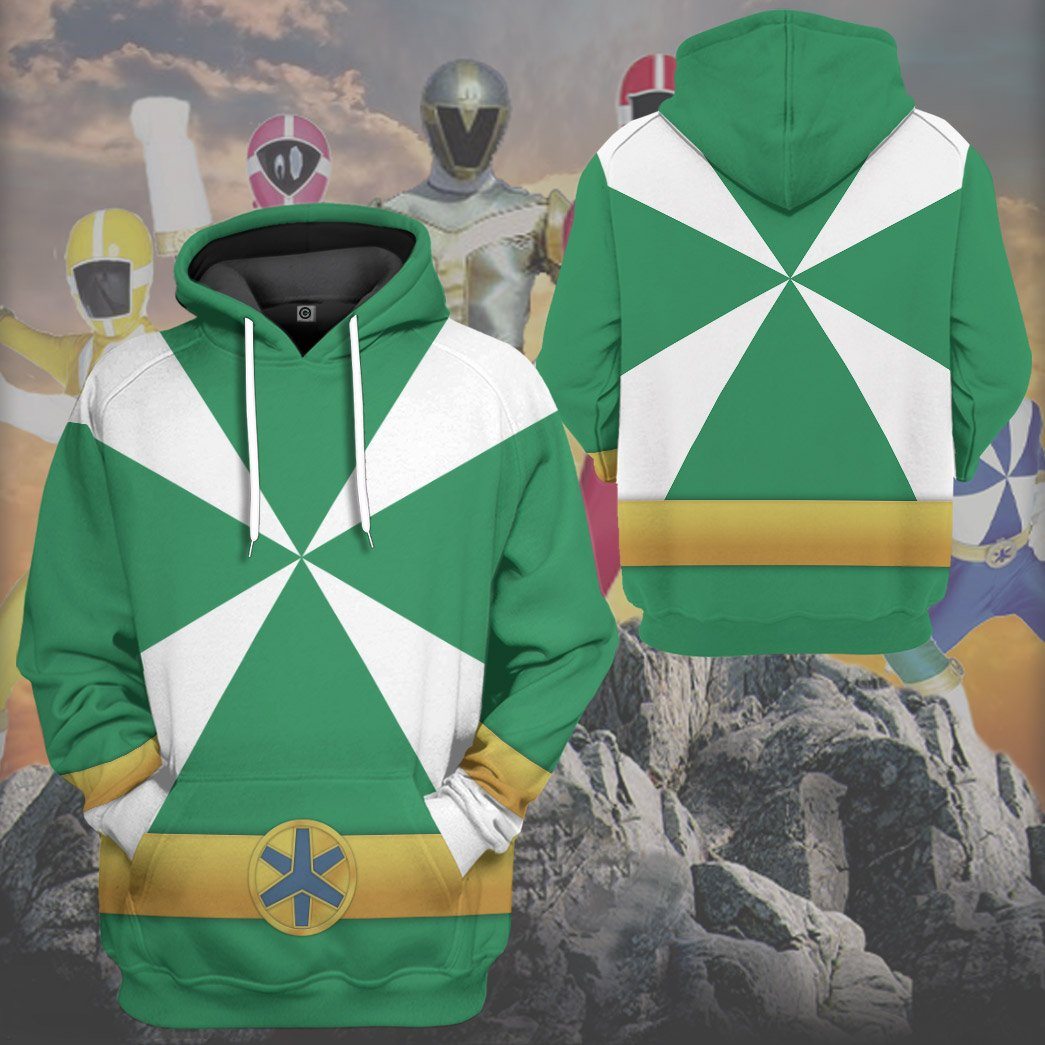 Gearhumans 3D Power Rangers Lightspeed Rescue Green Ranger Custom Tshirt Hoodie Apparel GW05043 3D Apparel