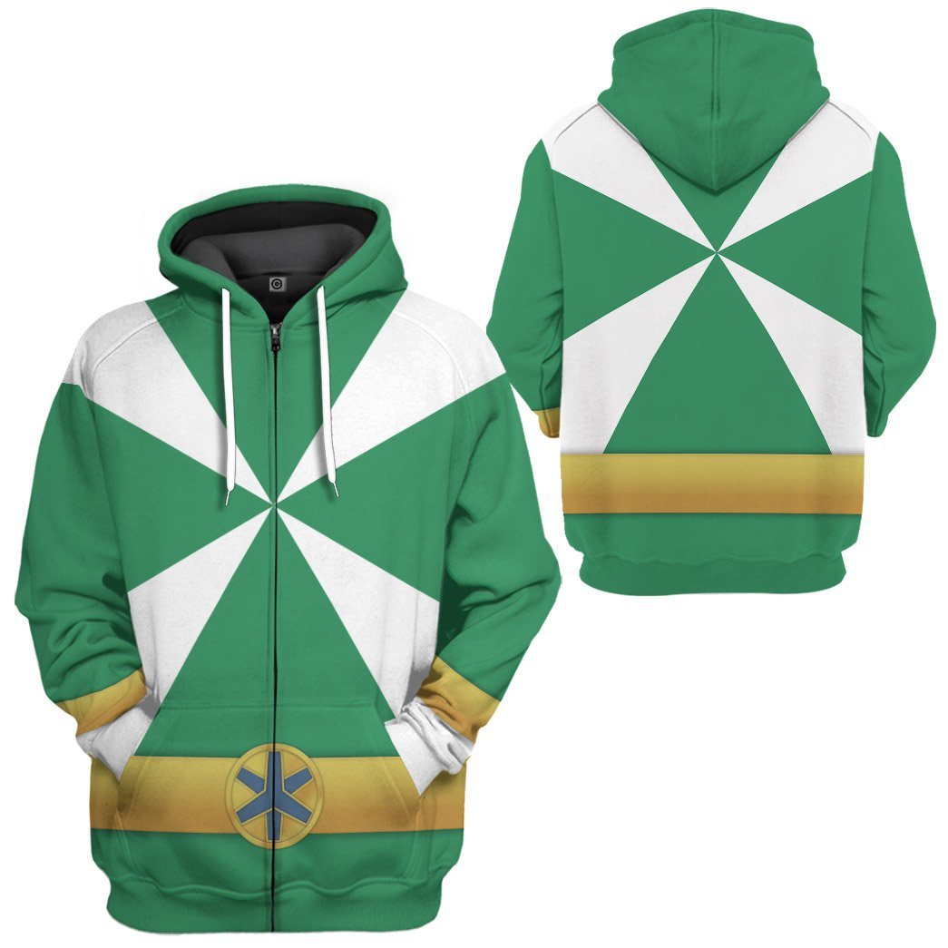 Gearhumans 3D Power Rangers Lightspeed Rescue Green Ranger Custom Tshirt Hoodie Apparel GW05043 3D Apparel