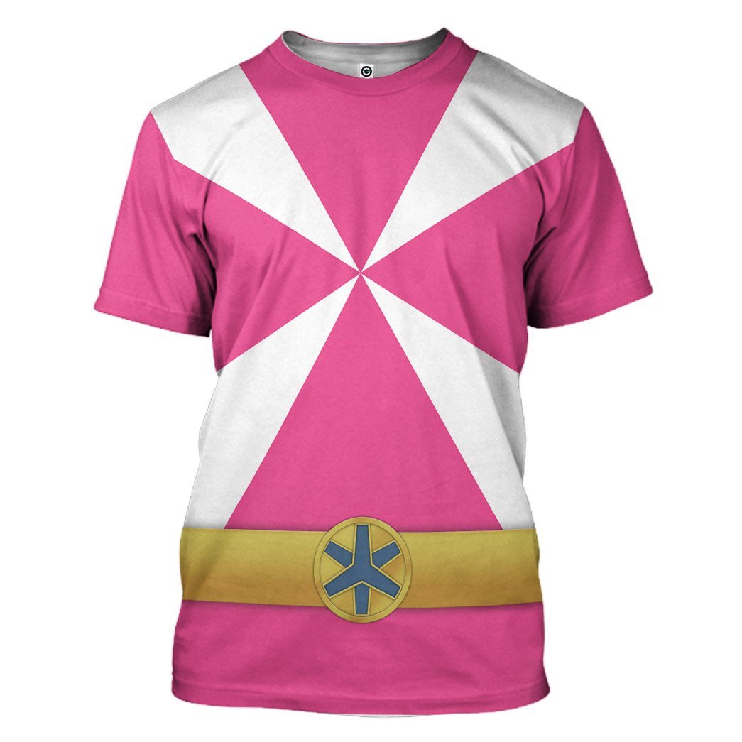Gearhumans 3D Power Rangers Lightspeed Rescue Pink Ranger Custom Tshirt Hoodie Apparel GW05044 3D Apparel T-Shirt S