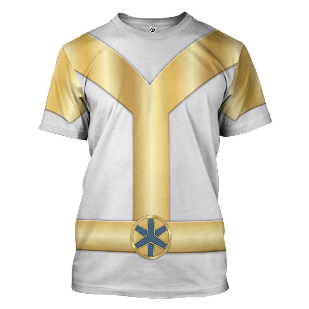 Gearhumans 3D Power Rangers Lightspeed Rescue Titanium Ranger Custom Tshirt Hoodie Apparel GW05046 3D Apparel T-Shirt S