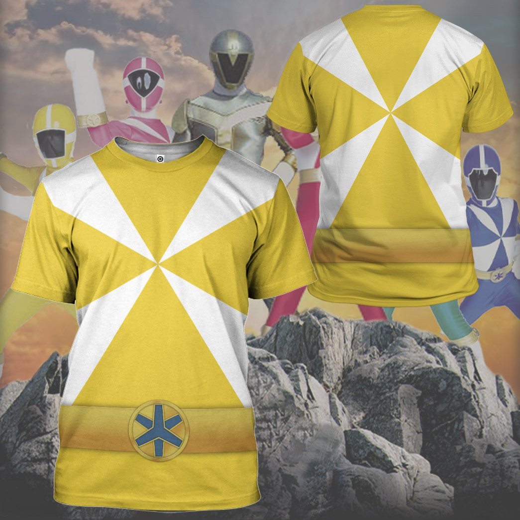 Gearhumans 3D Power Rangers Lightspeed Rescue Yellow Ranger Custom Tshirt Hoodie Apparel GW05045 3D Apparel