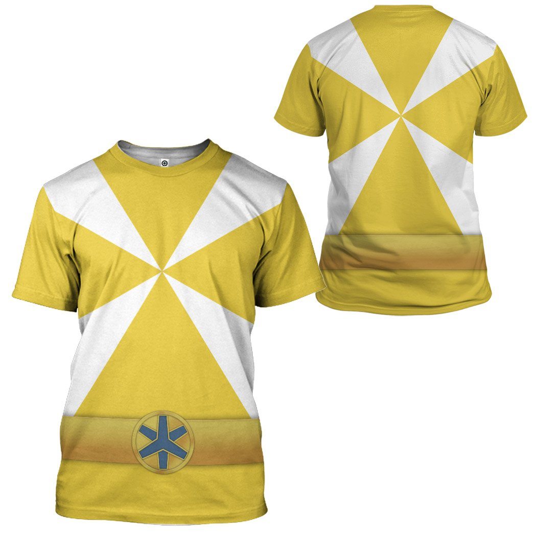 Gearhumans 3D Power Rangers Lightspeed Rescue Yellow Ranger Custom Tshirt Hoodie Apparel GW05045 3D Apparel