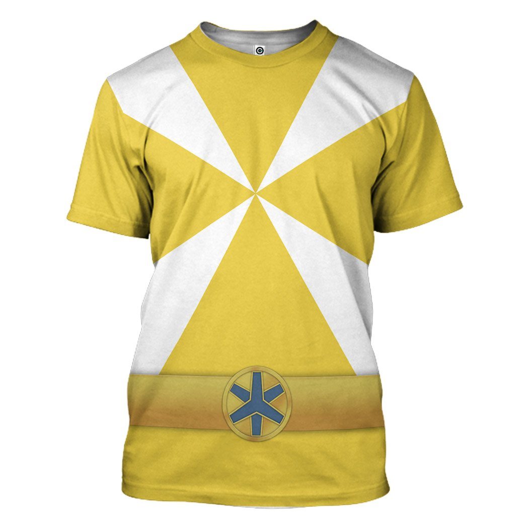 Gearhumans 3D Power Rangers Lightspeed Rescue Yellow Ranger Custom Tshirt Hoodie Apparel GW05045 3D Apparel T-Shirt S