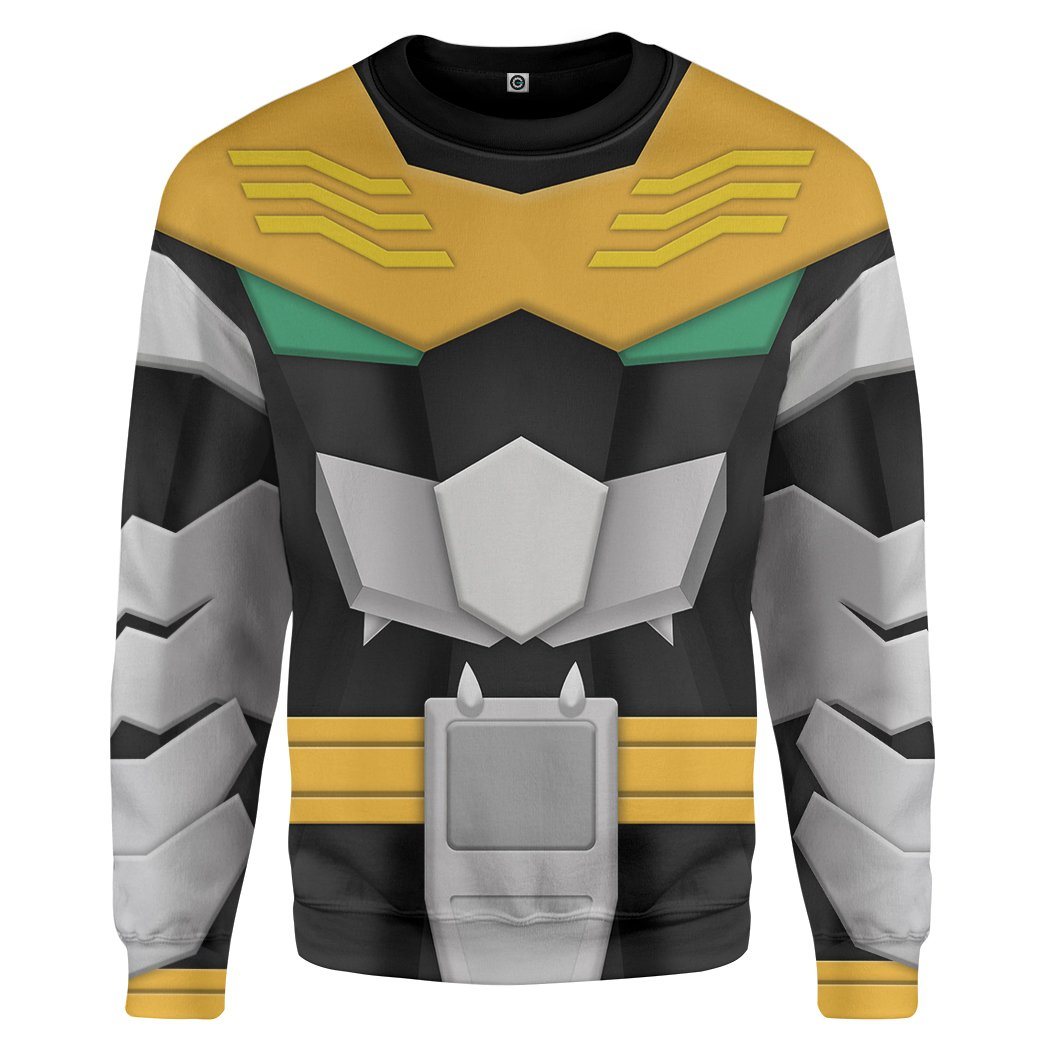 Gearhumans 3D Power Rangers Megaforce Robo Knight Custom Tshirt Hoodie Apparel GW05047 3D Apparel Long Sleeve S