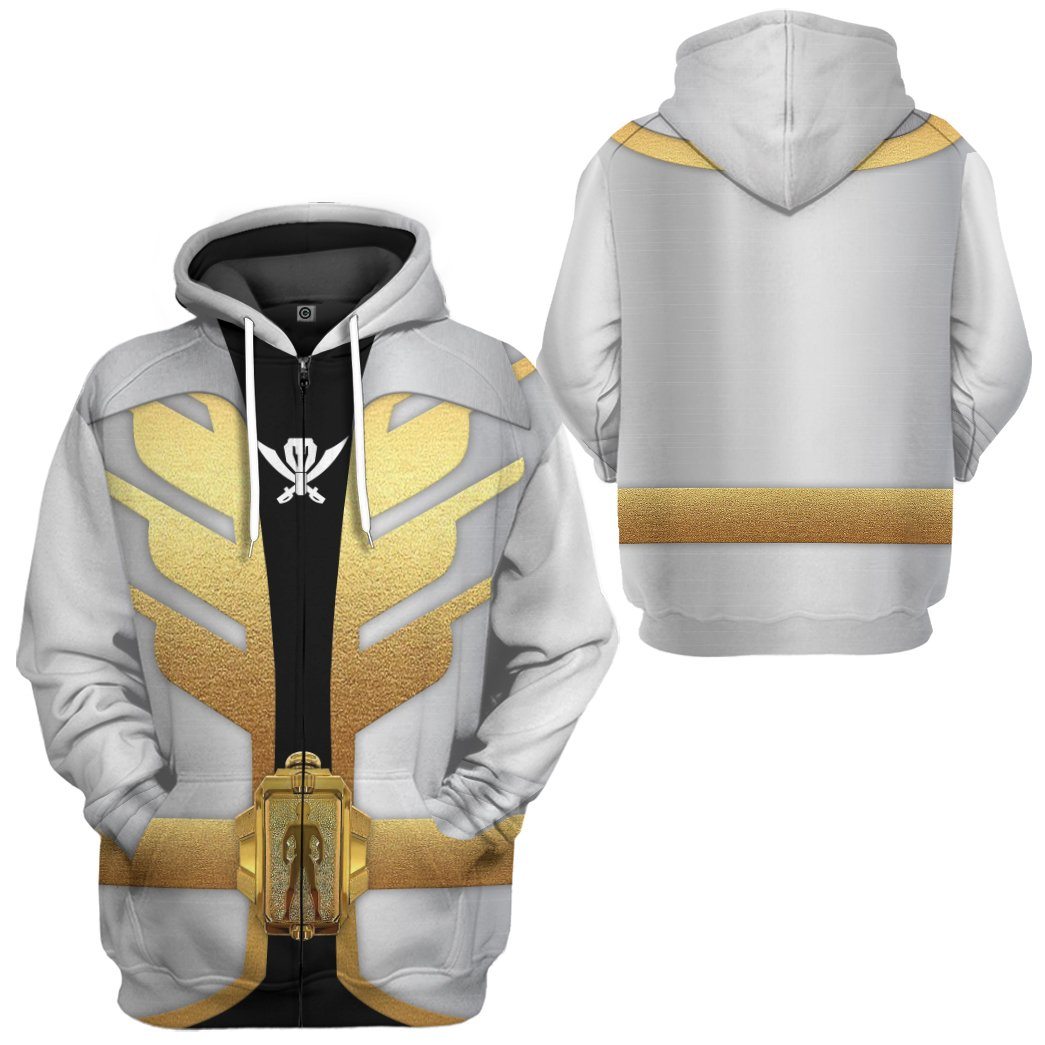 Gearhumans 3D Power Rangers Megaforce Silver Ranger Custom Tshirt Hoodie Apparel GW05041 3D Apparel