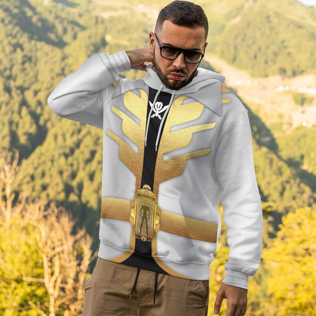 Gearhumans 3D Power Rangers Megaforce Silver Ranger Custom Tshirt Hoodie Apparel
