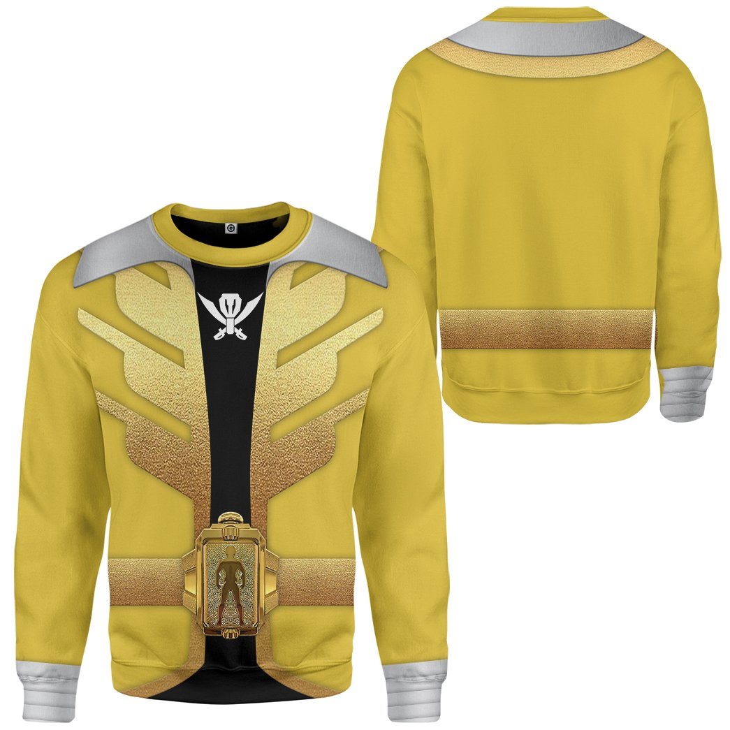 Gearhumans 3D Power Rangers Megaforce Yellow Ranger Custom Tshirt Hoodie Apparel GW05044 3D Apparel