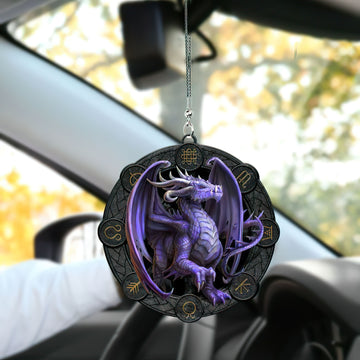 Gearhumans 3D Purple Dragon Car Hanging