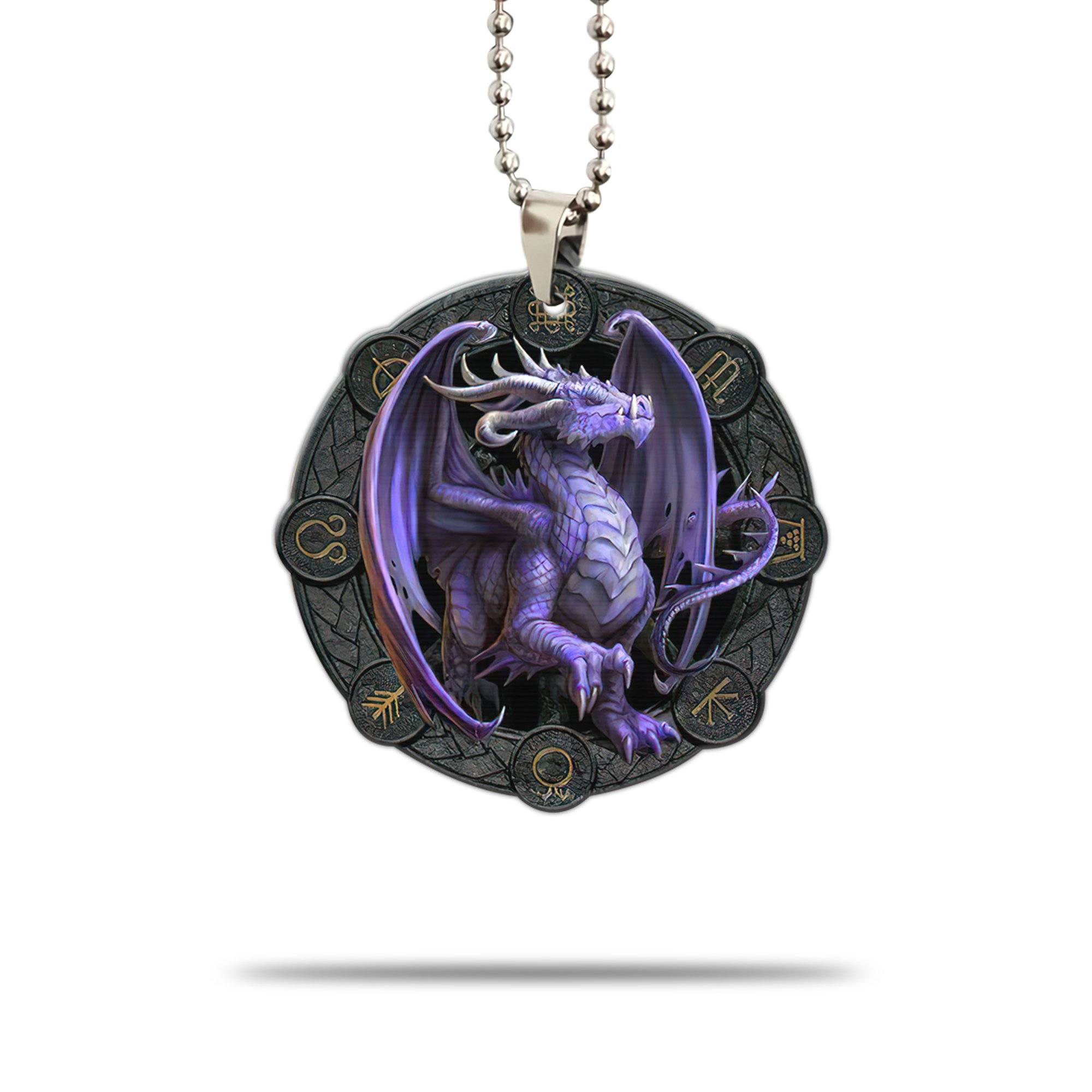 Gearhumans 3D Purple Dragon Car Hanging GJ21052103 Car Hanging Car Hanging/1 Pack 