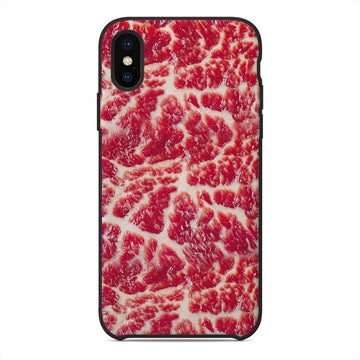 Gearhumans 3D Raw Meat Phone Case ZK2105218 Glass Phone Case Iphone X 