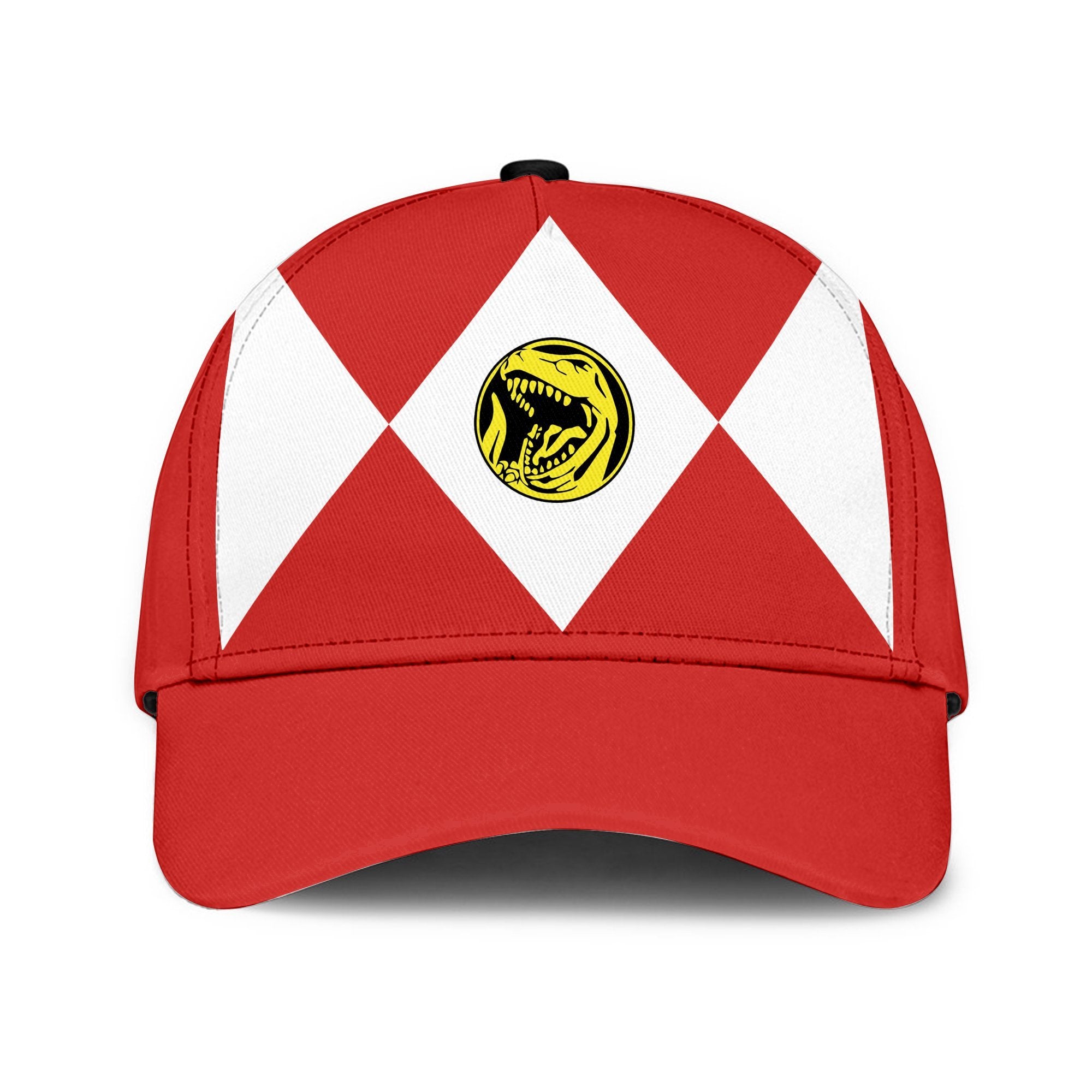 Gearhumans 3D Red Mighty Morphin Power Rangers Custom Name Cap GW02049 Cap Cap