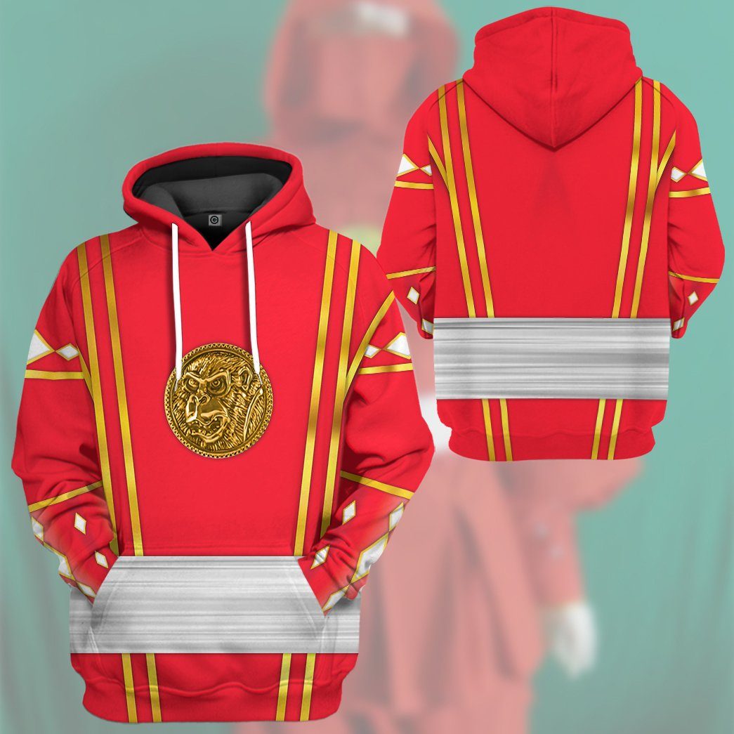 Gearhumans 3D Power Rangers Zeo Red Custom Hockey Jersey