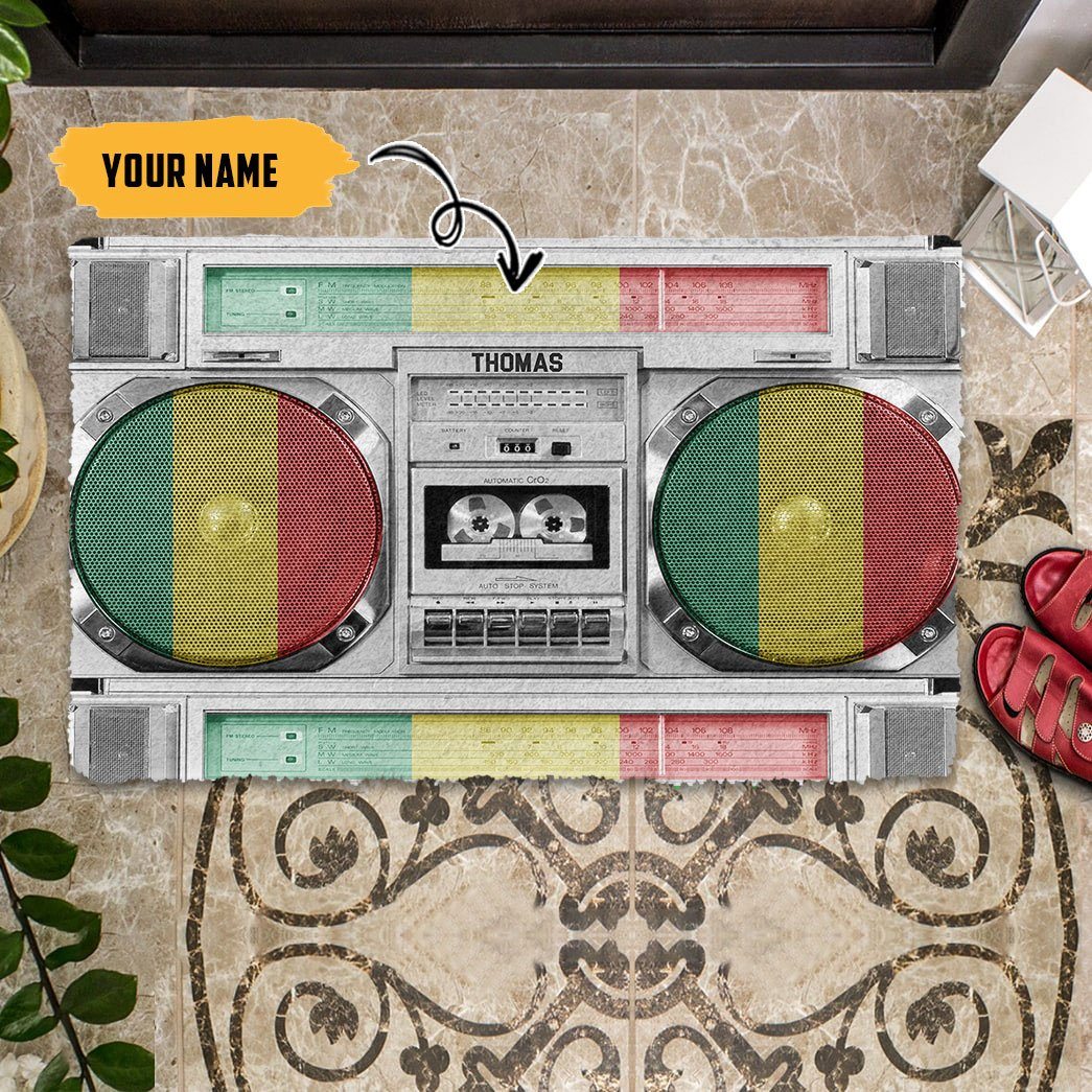 Gearhumans 3D Reggae Boombox Custom Doormat GW1606211 Doormat 