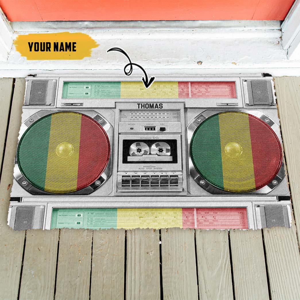 Gearhumans 3D Reggae Boombox Custom Doormat GW1606211 Doormat 