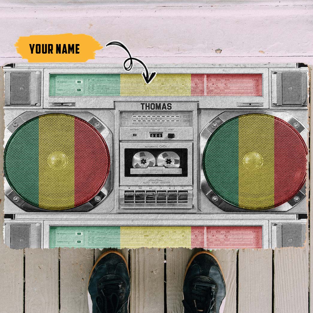 Gearhumans 3D Reggae Boombox Custom Doormat GW1606211 Doormat 