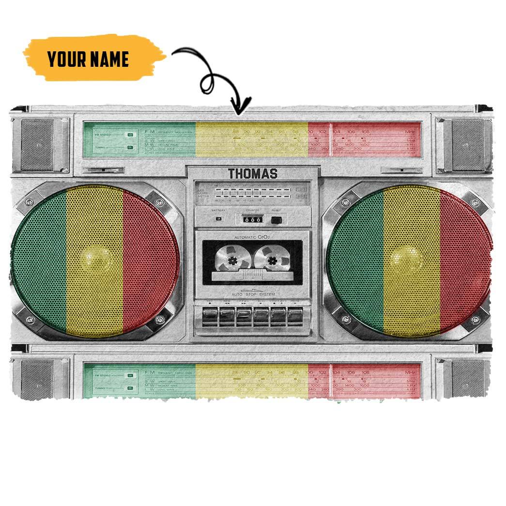 Gearhumans 3D Reggae Boombox Custom Doormat GW1606211 Doormat Doormat S(15,8inchx23,6inch) 