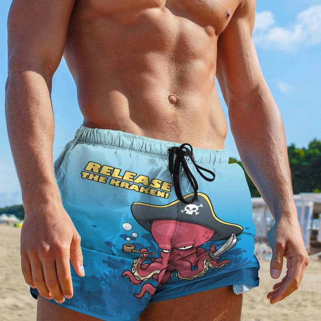 Gearhumans 3D Release The Kraken Custom Beach Shorts GS25063 Men Shorts 