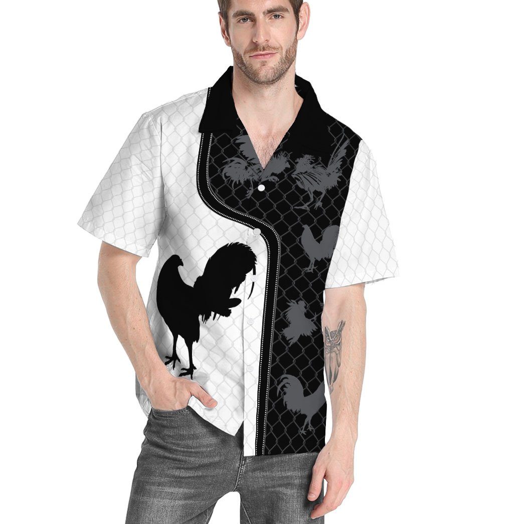 Gearhumans 3D Rooster 3D Printed Custom Short Sleeve Shirts GW08062110 Hawai Shirt 