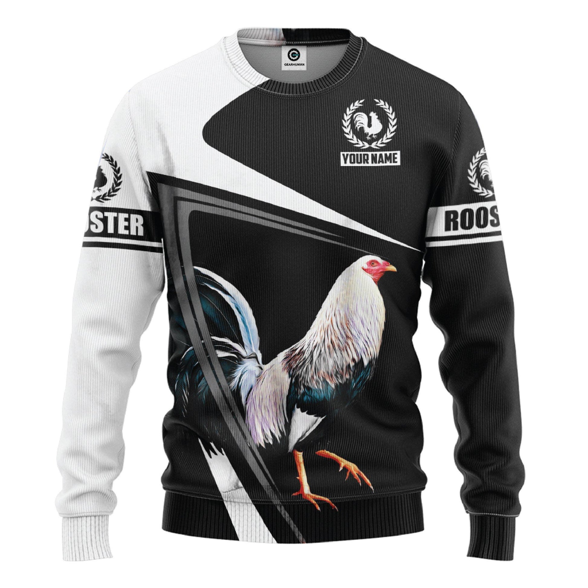 Gearhumans 3D Rooster Custom Tshirt Hoodie Apparel GJ09062101 3D Apparel Long Sleeve S 