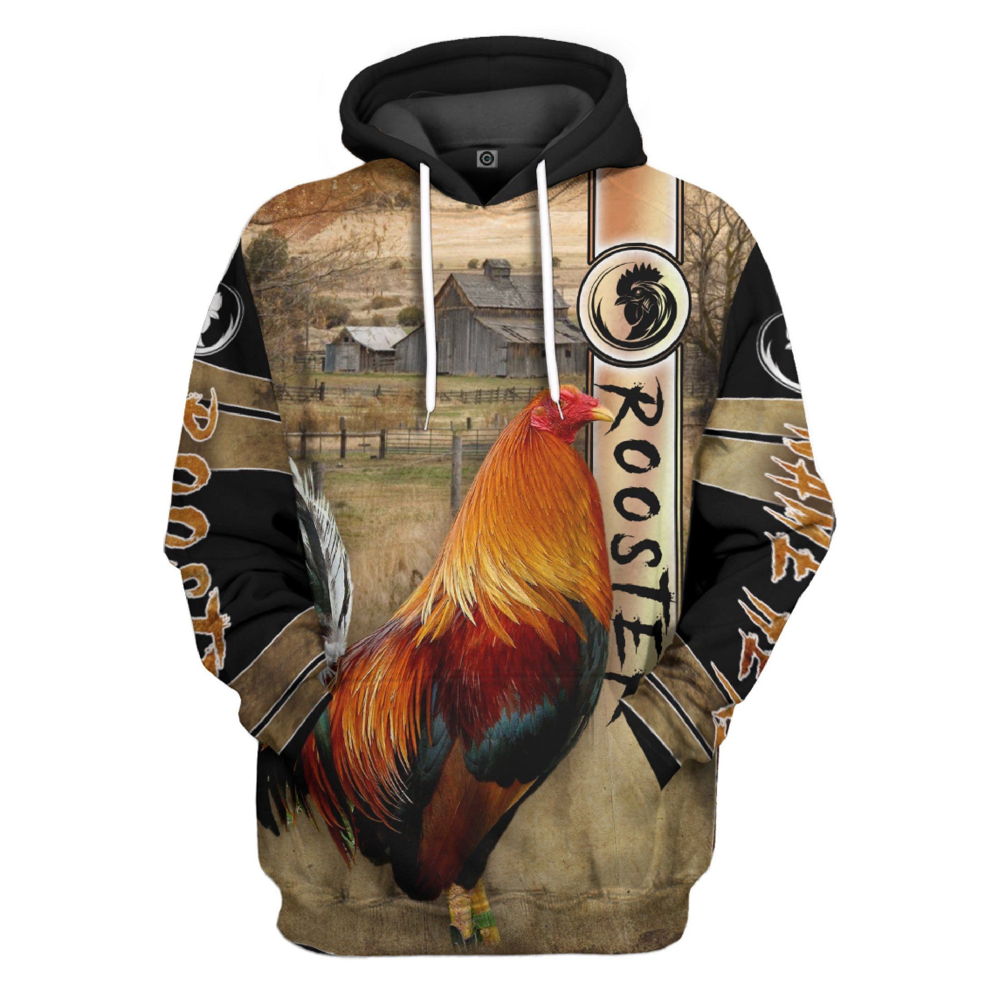 Gearhumans 3D Rooster Custom Tshirt Hoodie Apparel GJ14062102 3D Apparel Hoodie S 