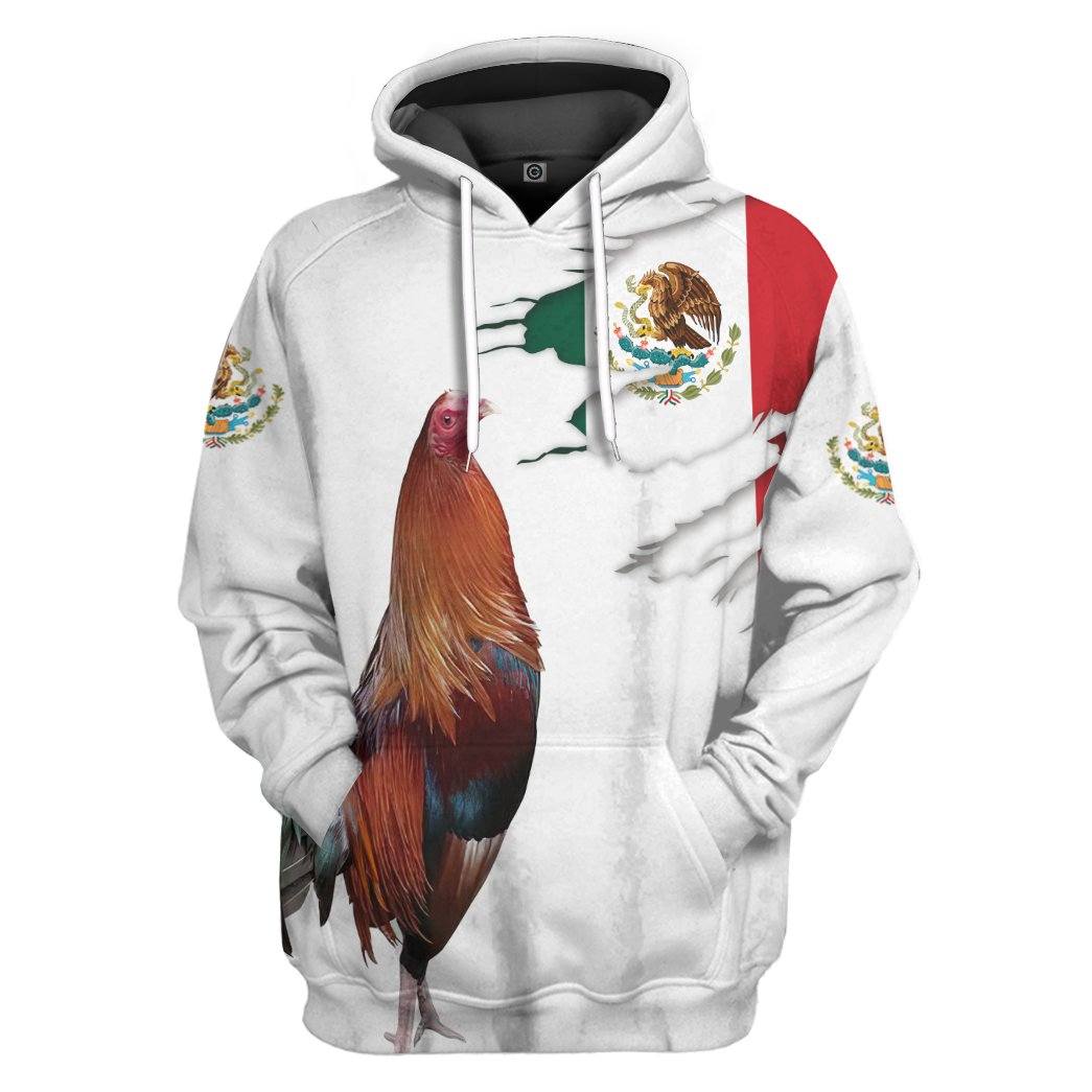 Gearhumans 3D Rooster Custom Tshirt Hoodie Apparel GJ14062105 3D Apparel Hoodie S 