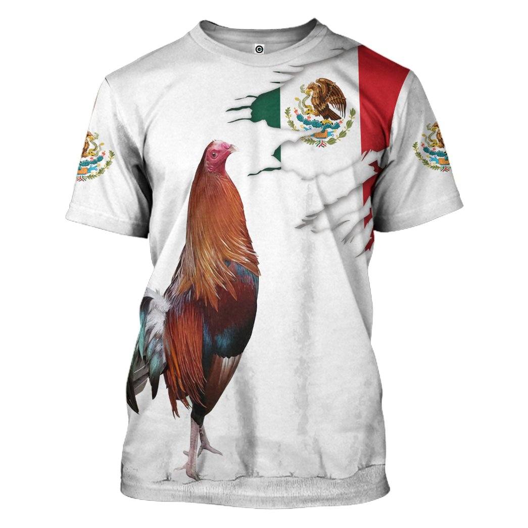 Gearhumans 3D Rooster Custom Tshirt Hoodie Apparel GJ14062105 3D Apparel T-Shirt S 