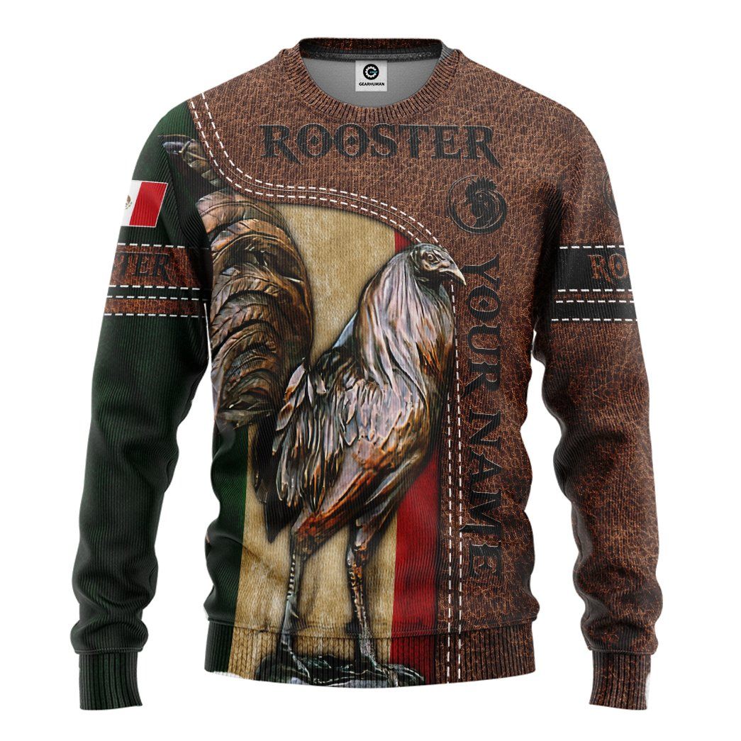 Gearhumans 3D Rooster Custom Tshirt Hoodie Apparel GJ14062106 3D Apparel Long Sleeve S 