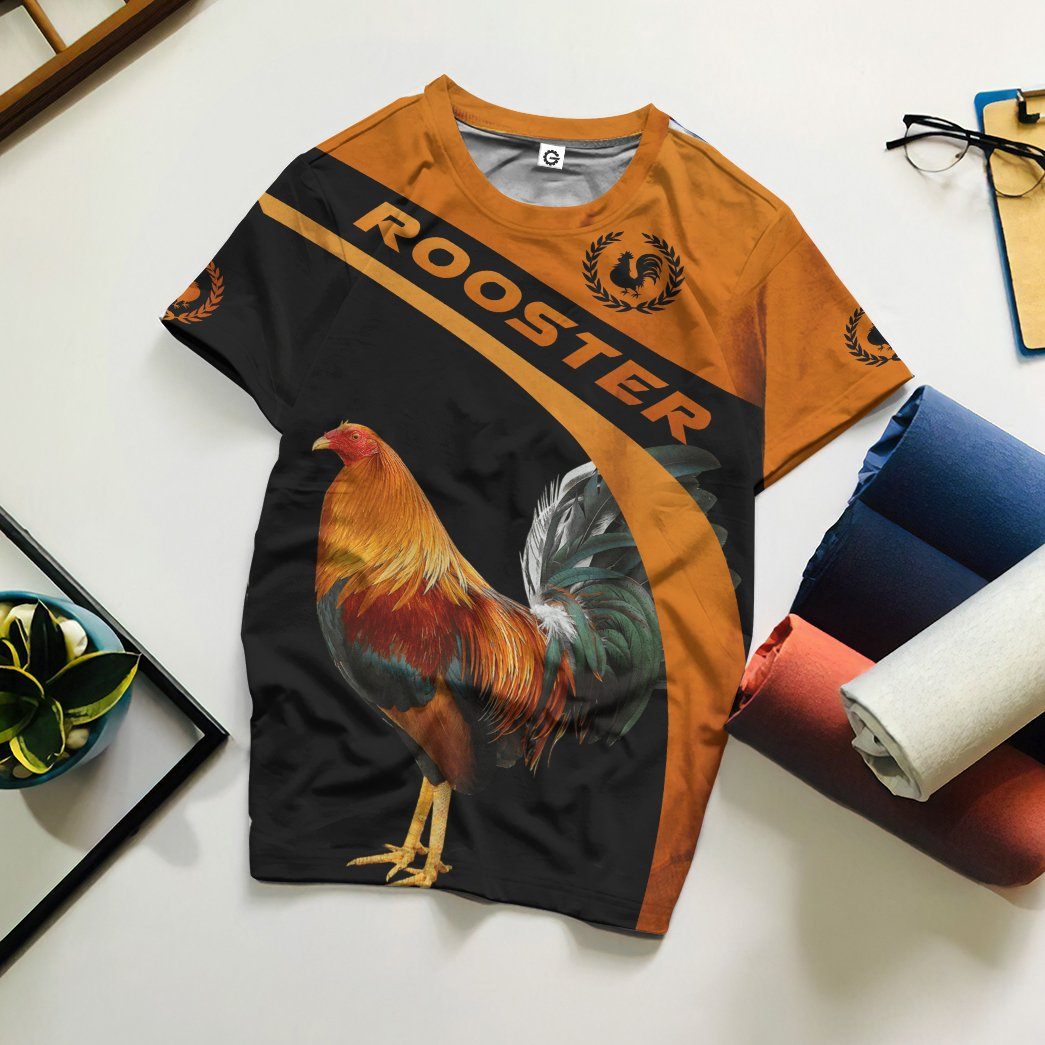 Gearhumans 3D Rooster Custom Tshirt Hoodie Apparel GJ18022101 3D Apparel 