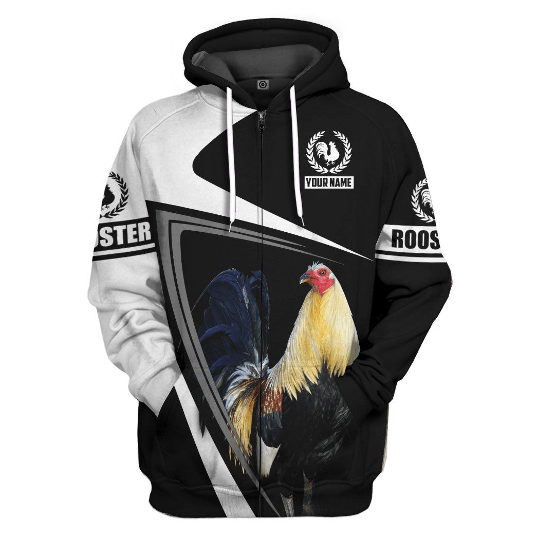 Gearhumans 3D Rooster Custom Tshirt Hoodie Apparel GJ22022102 3D Apparel Zip Hoodie S 