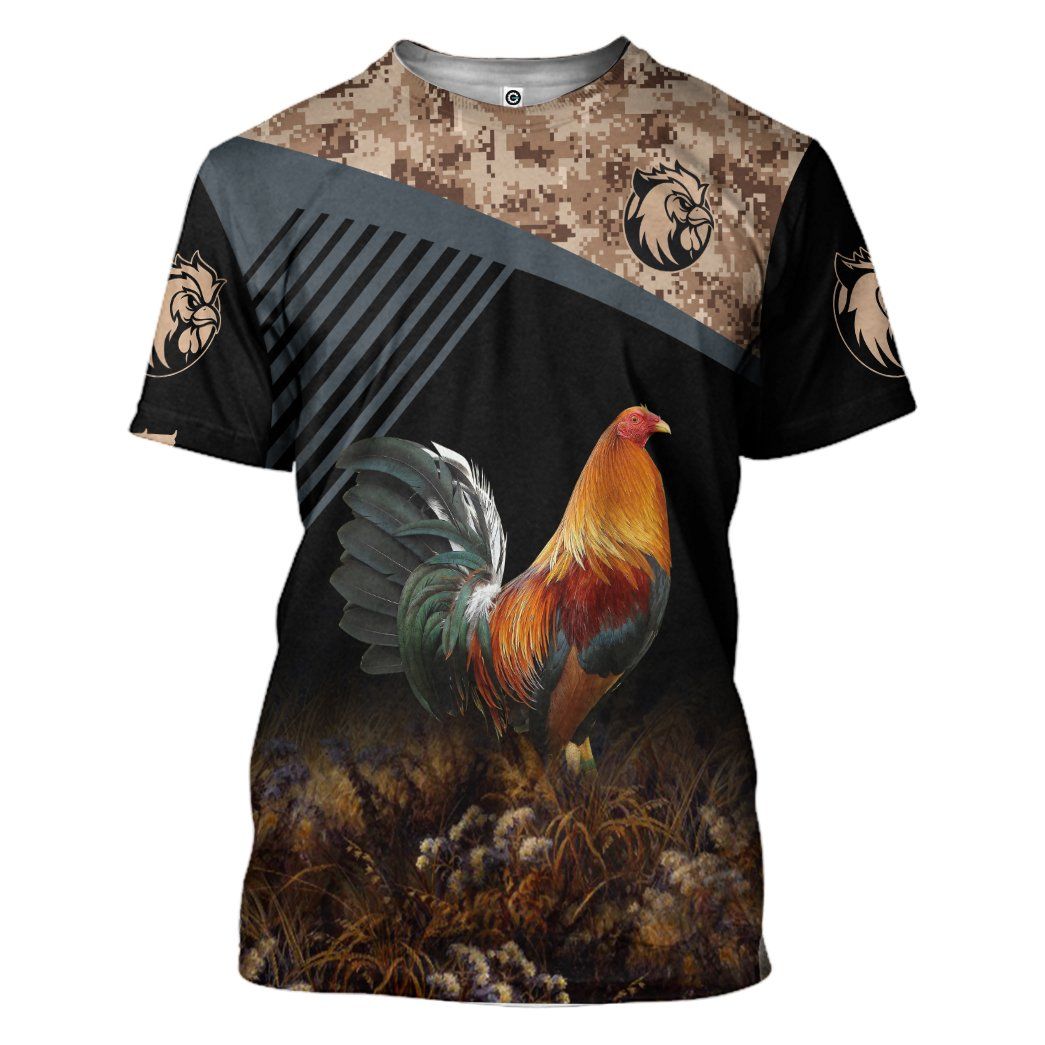 Gearhumans 3D Rooster Custom Tshirt Hoodie Apparel GJ22022104 3D Apparel T-Shirt S 