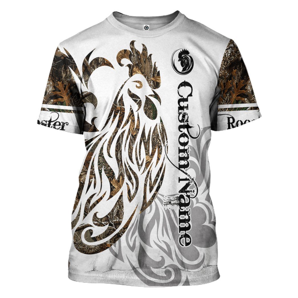 Gearhumans 3D Rooster Custom Tshirt Hoodie Apparel GJ22022106 3D Apparel T-Shirt S 