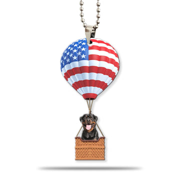 Gearhumans 3D Rottweiler Dog In Hot Air Balloon Custom Car Hanging