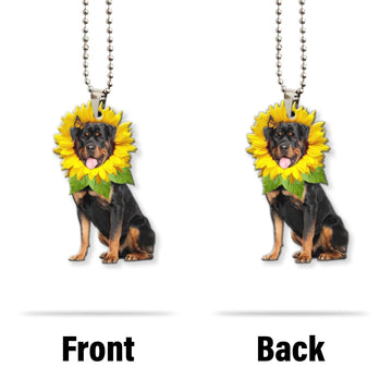 Gearhumans 3D Rotweiller Is My Sunshine Custom Car Hanging