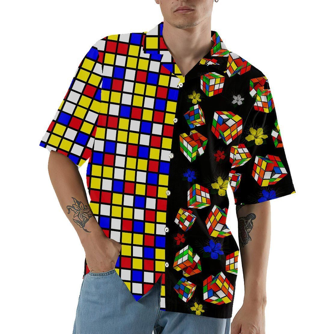 Gearhumans 3D Rubik Hawaii shirt ZZ2904212 Hawai Shirt 