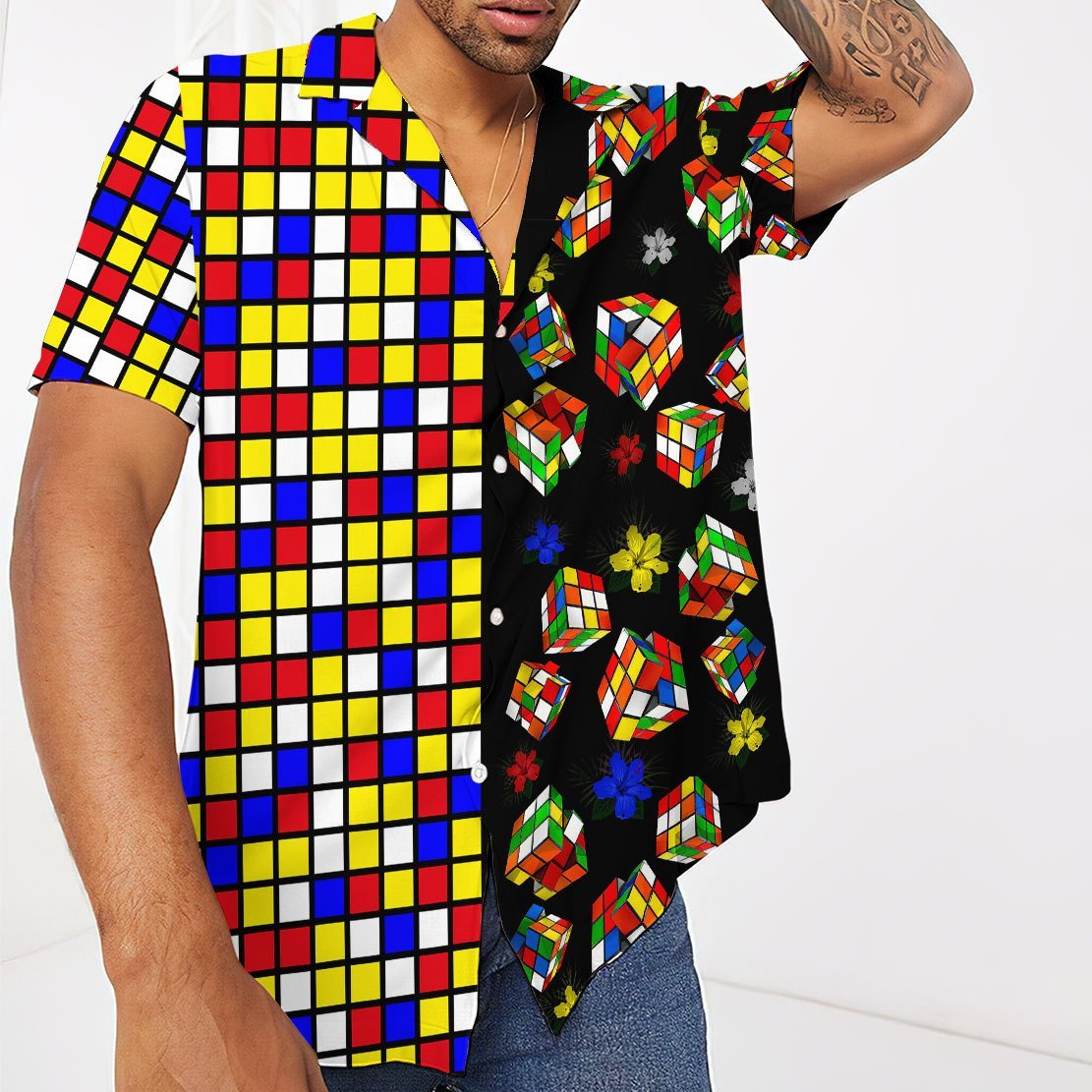Gearhumans 3D Rubik Hawaii shirt ZZ2904212 Hawai Shirt 