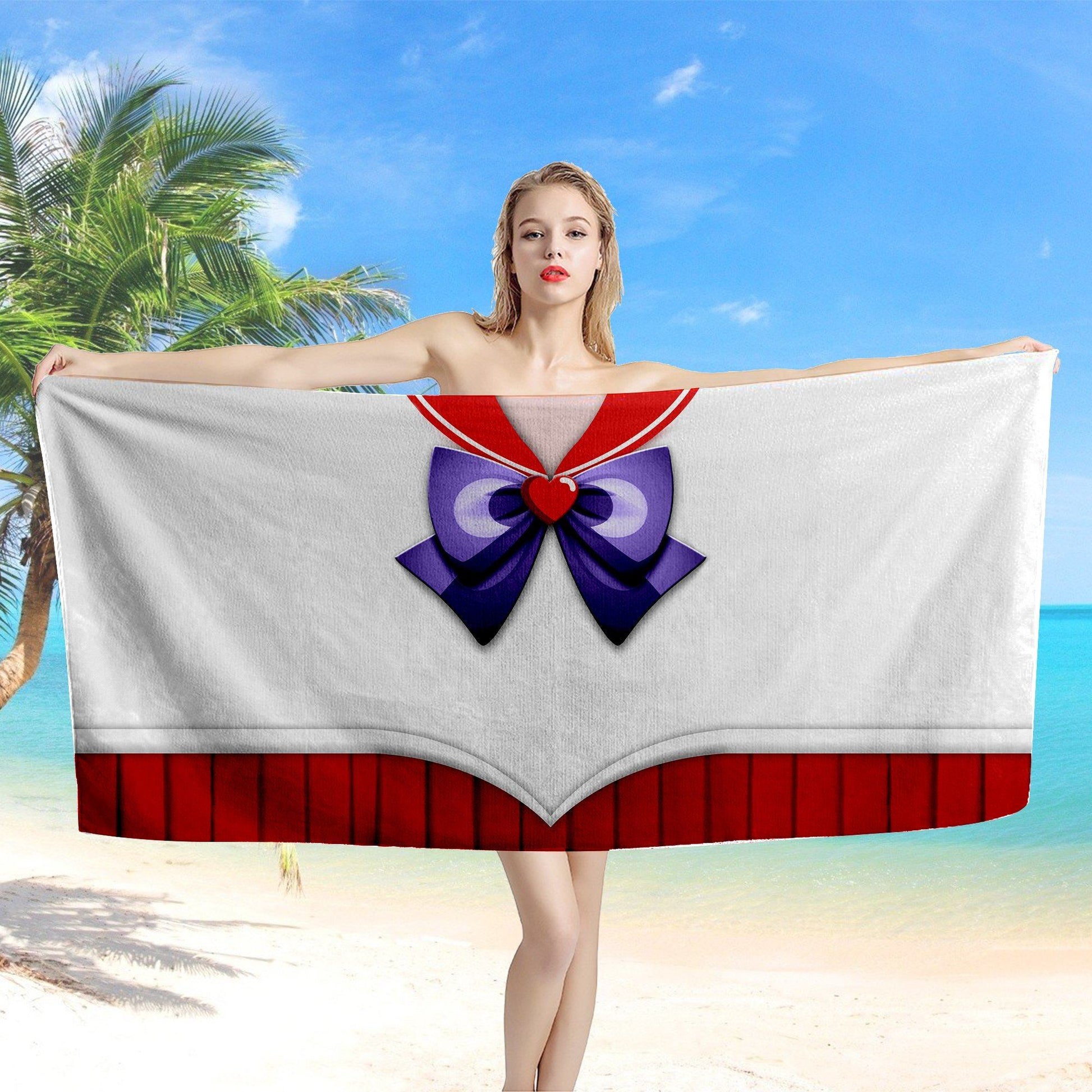 Gearhumans 3D Sailor Mars Beach Towel ZC2304212 Towel 