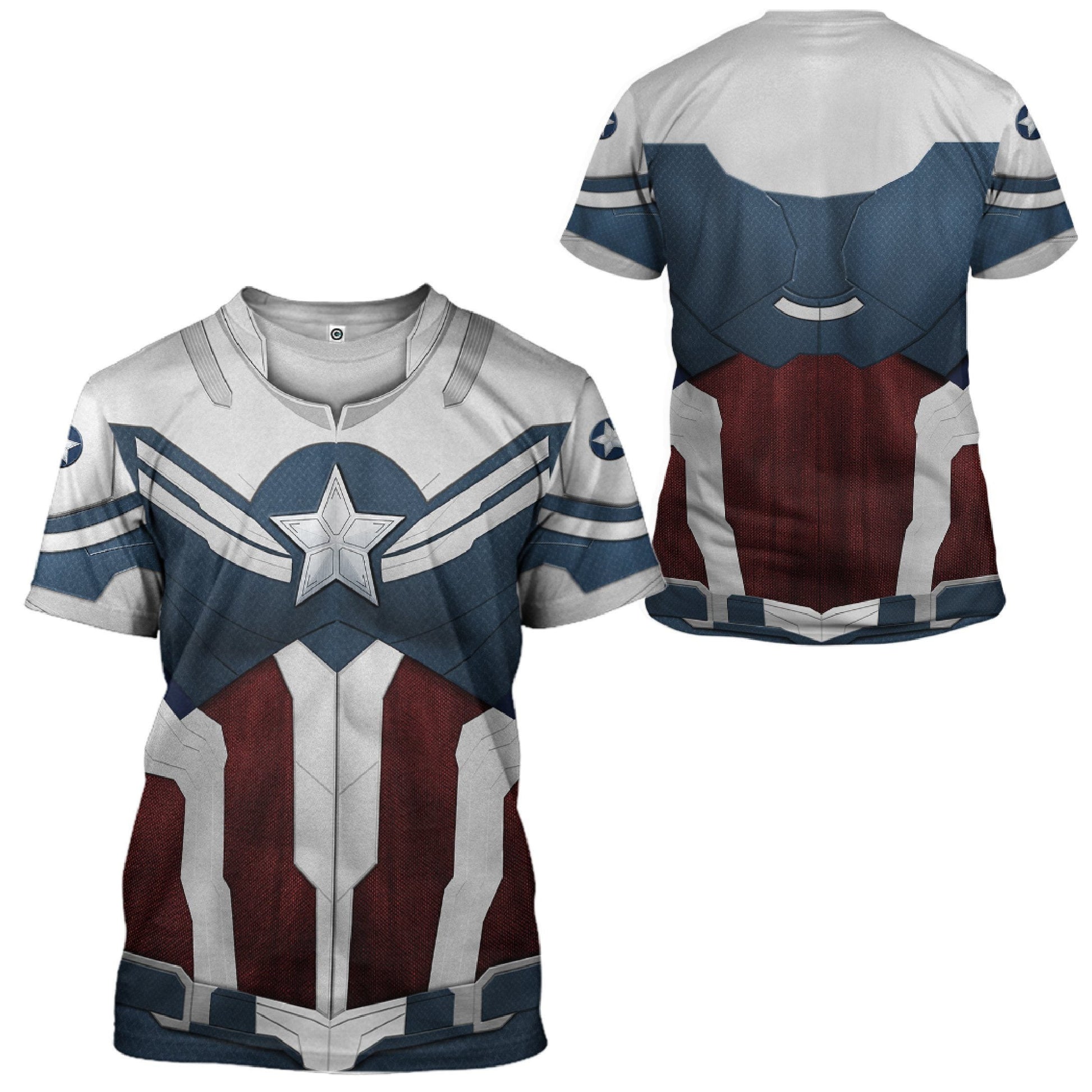 Gearhumans 3D Sam Wilson Captain America Custom Tshirt Hoodie Apparel GW260410 3D Apparel 