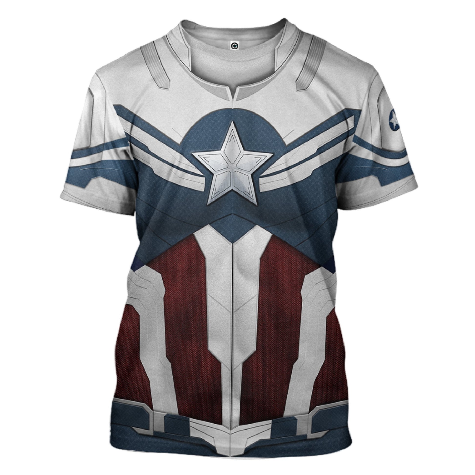 Gearhumans 3D Sam Wilson Captain America Custom Tshirt Hoodie Apparel GW260410 3D Apparel T-Shirt S 