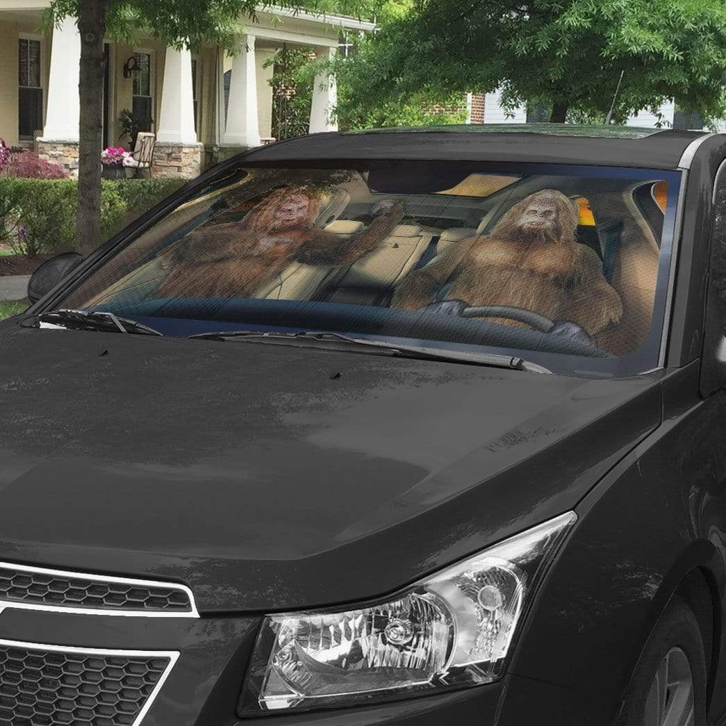 gearhumans 3D sasquatch Custom Car Auto Sunshade GS23074 Auto Sunshade 