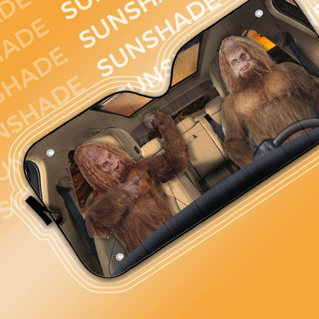 gearhumans 3D sasquatch Custom Car Auto Sunshade GS23074 Auto Sunshade 