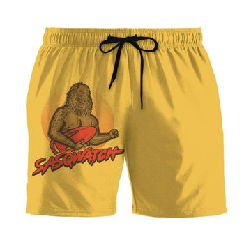 Gearhumans 3D Sasqwatch Custom Beach Shorts GS25064 Men Shorts Men Shorts S 