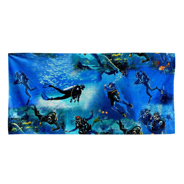 Gearhumans 3D Scuba Diving Beach Towel ZK1905214 Towel Towel 60''x30'' 